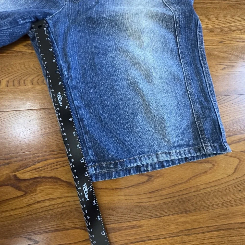 Vintage Y2K Karl Kani Blue Denim Skater Hip Hop Baggy Loose Jean Shorts Men's 36